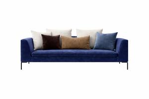 Canapé en tissu de luxe moderne Rafael |   Canapé rembourré au design minimaliste italien - Pieds en métal |   Canapé de salon contemporain OEM - Product Image 6