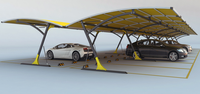Abri de voiture moderne Starshine de haute qualité en membrane PVDF, abri de voiture double en acier, abri de voiture extérieur, toiture de carport en PVC