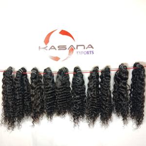 100% Remy vierge indienne Machine Double trame Extensions de cheveux en gros lâche Deep Wave Styles de couleur noire naturelle pour les femmes - Product Image 3