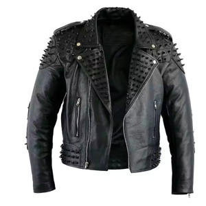 Chaqueta de piel auténtica ajustada con estilo para hombre, cuello levantado, cierre de cremallera, diseño a medida de moda de invierno para un aspecto moderno - Product Image 4