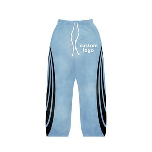 New Stylish Design Good Quality Custom <b>Sun</b> Faded Side <b>Strip</b> Comfortable Zipper Tracksuit for Men Flared Sweatpants for Winter - Product Image 5