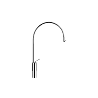 Robinet de lavabo de salle de bain Gessi Goccia, haut, en chrome poli, mitigeur haut avec design sculptural pour comptoir, luxe