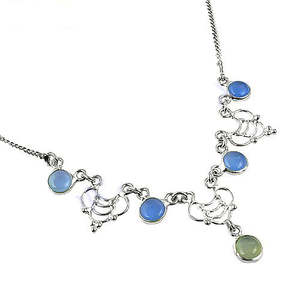 Collar de Perlas de Calcedonia con Plata 925 para Mujer - Product Image 1