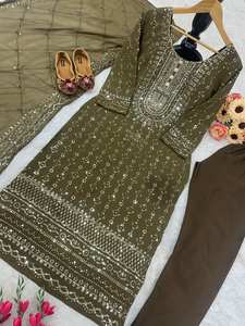 HAUT ET PANTALON DE SOIRÉE AVEC FANTAISIE DUPPATA - Product Image 5