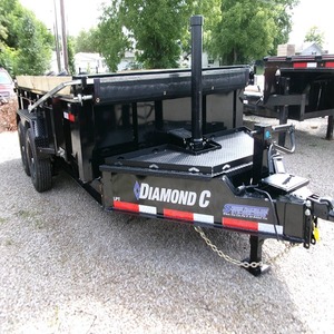 Hydraulic 7000 lb Axles <b>Tarp</b> Kit Slide-In Ramps Professional Trailer Strong Steel Frame Dual Axle Dump for Heavy Load Transport - Product Image 1