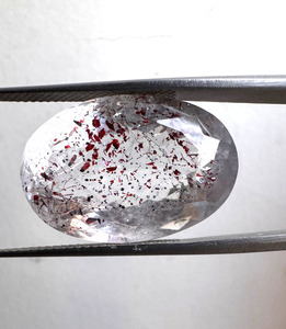 Piedra preciosa natural de corte ovalado Super Seven, piedra inyectada en sangre para la fabricación de joyas, tamaño Melody Super Seven: 21,5x14,5x12mm - Product Image 5