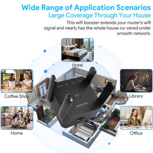 Répéteur <span class=keywords><strong>WiFi</strong></span> double bande Mosslink 1200 Mbps 2.4G/5G avec pare-feu et routeur domestique/bureau WEP WPS, 4 antennes externes - Product Image 4