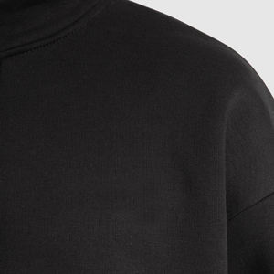 Usine personnalisé hommes surdimensionné pull thermique solide motif col montant demi fermeture éclair lavé à l'acide sweat coton polaire hiver - Product Image 6