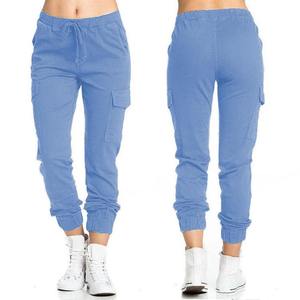 Pantalones Cargo de gran tamaño transpirables para mujer, joggers informales de alta elasticidad para correr, estilo frontal plano para deportes de invierno - Product Image 3