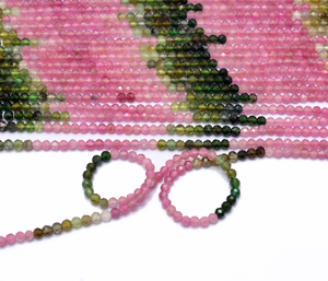 AAA + Multi turmalina piedra preciosa 2mm-3mm Micro facetado Rondelle cuentas turmalina Natural semipreciosas cuentas de piedras preciosas para joyería - Product Image 2