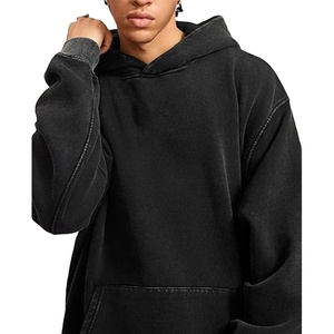 Custom Distressed Men Acid Wash Hoodies <b>Sweatshirt</b> Fleece <b>Oversize</b> <b>Vintage</b> Blank Hoodie Acid Wash With Hoodies2026 - Product Image 3