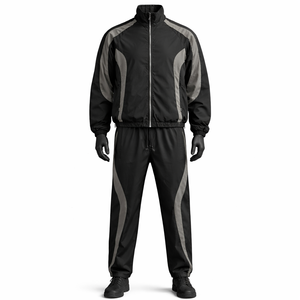 Conjunto Deportivo Personalizado para Hombre, Chaqueta Cortavientos y Pantalones, Ligero, Impermeable, para Entrenamiento, Running, OEM, ODM - Product Image 1