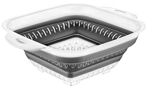 AFOSSA Dishwasher Safe <b>Square</b> Silicone Collapsible Kitchen Strainer Foldable Handle Colander for Fruits Storage Boxes <b>Bins</b> - Product Image 5
