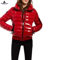 Manteau parka d'hiver sur mesure pour femmes, coupe ajustée, chaud, en peau de mouton de haute qualité, long, matelassé, respirant, avec design imprimé
