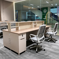 Poste de travail modulaire pour bureau, poste de travail pour 4 personnes, design de poste de travail informatique, table de poste de travail