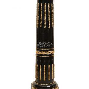 Colonne décorative en bois noir de luxe, piédestal - Product Image 5