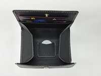 Wriza Dompet Ajaib Kulit Asli Mewah RFID Blocking Minimalis SlimCard Holder Compact ElasticBand Cash Clutch Bifold MiniCase