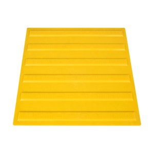 Loseta Táctil de 40 x 40 cm para Guía de Caminata, Material de Goma para Exteriores, para Pisos e Indicadores - Product Image 1