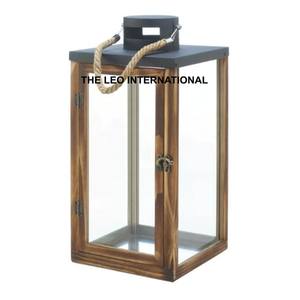 Lanterne à bougie en métal noir élégant, décoration d'éclairage artisanale pour l'intérieur de la maison ou les célébrations en plein air - Product Image 6