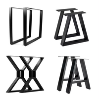 Pieds de table en fonte d'acier de qualité industrielle, cadres de meubles métalliques simples, pieds de meubles modernes pour cuisine, salle à manger extérieure, salon, bureau