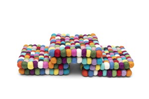 Sous-verres en feutre à motif coloré de Style classique Sous-verres décoratifs pour la maison en laine pour tapis et tampons de Table de cuisine - Product Image 6