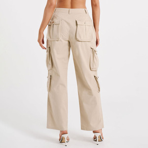 Wholesale <b>Women</b> Soft Shell Cargo Pants Quick Dry Breathable Anti-Wrinkle Striped Jogger Pants Designed for Outdoor Workouts - Product Image 2