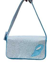 กระเป๋าสะพายไหล่ลูกปัด sunlit: แฮนด์เมดเม็ดลูกปัด, กระเป๋าฤดูร้อน, กระเป๋าชายหาด, กระเป๋าคลัทช์ลูกปัด, กระเป๋าทันสมัย - Product Image 2