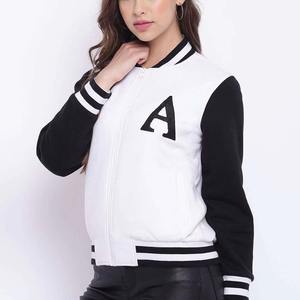 Nouveau style veste universitaire pour femmes en coton uni veste universitaire Letterman de meilleure qualité à la mode veste universitaire à bas prix - Product Image 3