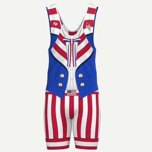 Singlets de Lucha Libre de Spandex con Logotipo Personalizado, Transpirables, sin Tirantes, con Nombre de Marca Personalizado, Sublimados, Económicos para Hombre - Product Image 1