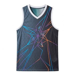 Maillot de basketball pour hommes actifs, respirant, léger, écologique, sans manches, tissu extensible doux, design personnalisé, 100% coton - Product Image 1
