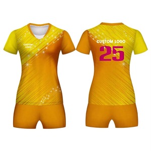 Ensembles d'impression par sublimation de vêtements de sport d'uniforme de volley-ball en polyester 100% personnalisés en gros - Product Image 1