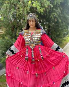 Venta al por mayor personalizado afgano Kuchi Vintage A-Line vestido para las mujeres últimos diseños-Kutchi Tribal Afghani ropa en venta - Product Image 3