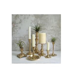 Mesa de casa hecha a mano Centros de mesa de latón Candelabro alto blanco decorativo Soporte Precio bajo Muestra gratis - Product Image 1