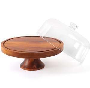 Soporte de pastel de madera de alta calidad al por mayor, Pedestal de pastel de boda, Base redonda para servidor de magdalenas, placa de exhibición y servidor de magdalenas - Product Image 6