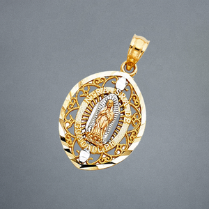 Bijoux à la mode deux tons plaqué mère Mary pendentif charme classique personnalisé femmes hommes unisexe haut poli - Product Image 2