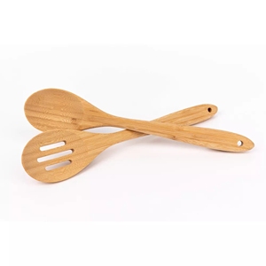 ¡PRODUCTO NUEVO! Tienphong Juego de madera de bambú de 2 cucharas: utensilios de cocina de madera, lavado a mano, juego de herramientas de cocina para adultos - Product Image 2