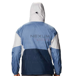 Chaqueta cortavientos de nailon de concha blanda con logotipo personalizado para hombre, impermeable, de lona tejida, para deportes de Primavera al aire libre, correr - Product Image 4