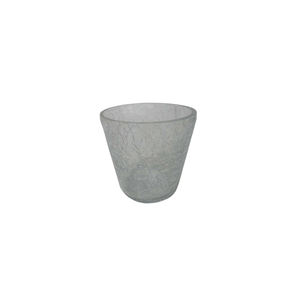 Handmade Clear <b>Crackled</b> Glass Votive <b>Candle</b> Stand Wholesale Decorative Item for Christmas Living Room & Garden Decoration - Product Image 1