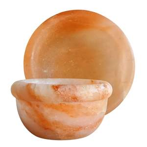 Cuenco de sal rosa del Himalaya, artesanías naturales únicas para uso en la mesa, plato de especias minerales, cuenco decorativo para servir - Product Image 4