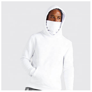 2026 hommes visage couverture personnalisé coton à capuche pour hommes respirant basiques coton mélangé crochet méthode de tissage pour l'hiver - Product Image 4