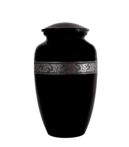 Urna de cremación de aluminio grabada en plata para cenizas humanas para adultos-Urna de almacenamiento de cenizas conmemorativas funerarias hechas a mano-Bolsa incluida - Product Image 4