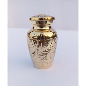 Urnas de cremación pequeñas de estilo Floral turquesa, urna esmaltada blanca, caja inteligente empaquetada, recuerdo de Metal hecho a mano, urna de cremación para mascotas - Product Image 6