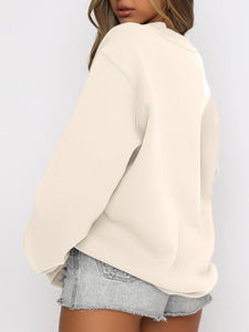 Sweatshirts unisexes à col ras du cou avec logo personnalisé imprimé sur le devant pour l'automne et l'hiver - Product Image 5