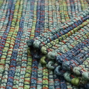 Meilleure vente classique tapis de jute multicolore vibrant motif rayé durable et doux tressé écologique salons chambres à coucher - Product Image 3