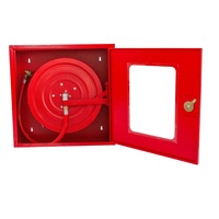 Armoire murale en acier rouge pour enrouleur de tuyau d'incendie, flexible et durable, avec fenêtre de visualisation en verre - Boîte personnalisable pour enrouleur de tuyau d'incendie KHi