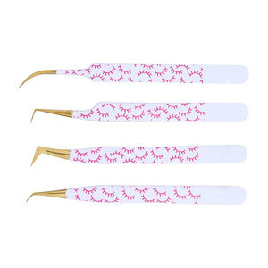 Pinces à épiler professionnelles de qualité supérieure en acier inoxydable anti-magnétique pour extensions de cils, poignée confortable, pointe lisse, longueur 10 mm - Product Image 6