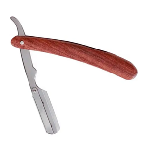 Maquinilla de afeitar recta profesional para peluquero con mango de madera, maquinilla de afeitar abierta para cortar la garganta, herramienta de afeitado para el cabello facial, maquinilla de afeitar - Product Image 5