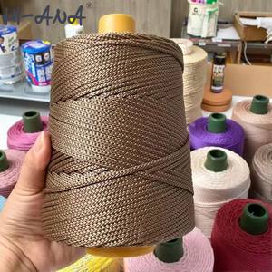 100% पॉलिएस्टर मैक्रेम कॉर्ड कॉर्ड के लिए 3 मिमी चंकी यार्न रस्सी - Product Image 1