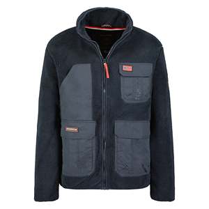 Veste polaire à fermeture éclair avec poches supplémentaires pour hommes, vêtements décontractés de luxe pour l'hiver, veste respirante avec logo personnalisé, vente en gros - Product Image 5