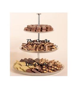 Latest Design Cake Stand Gold Color <b>Iron</b> And Acrylic Cake Stand Finest Quality Tabletop Cake Server Stand - Product Image 3